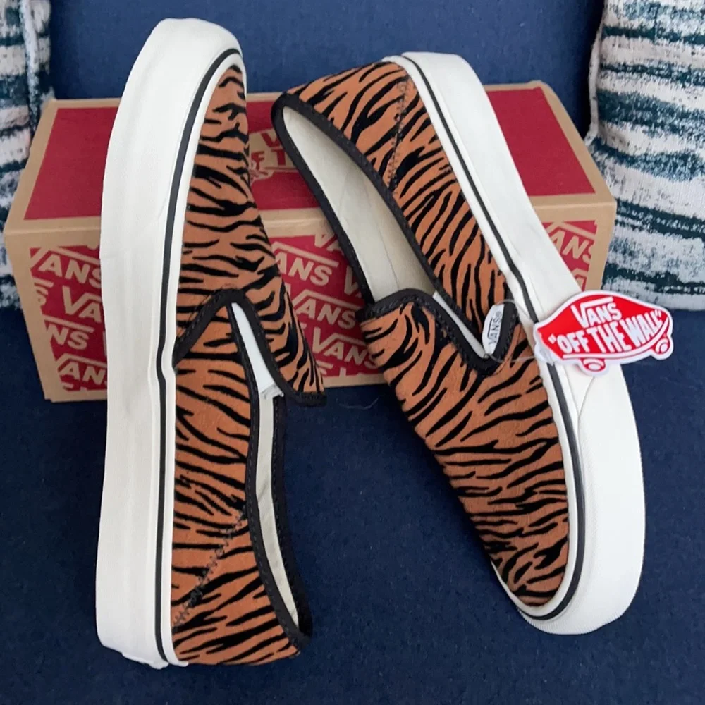 Vans Slip-On Sf Animal Stripes Black Marshmallow WMNS - Picture 14 of 16